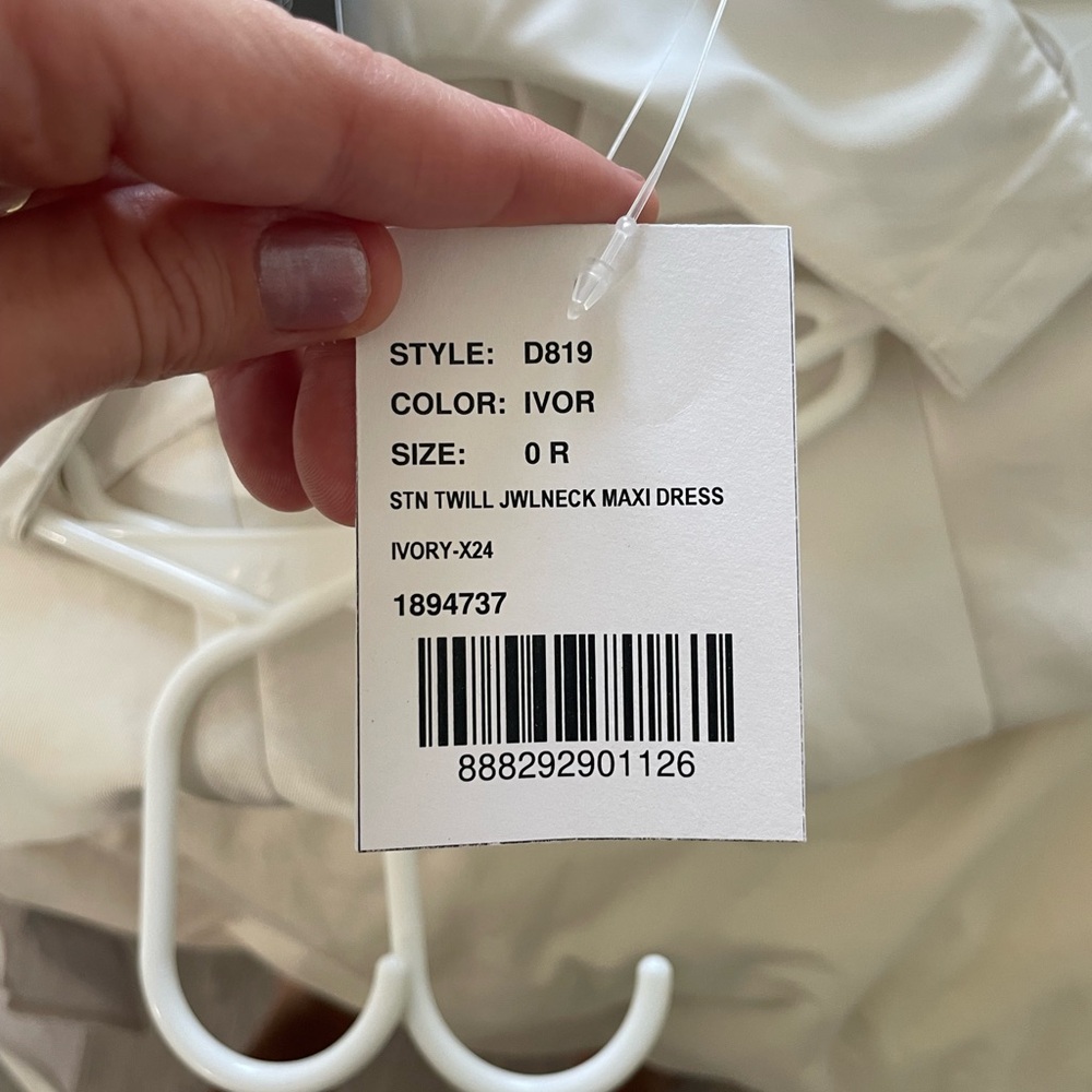 Alfred Sung Ivory Satin Twill Evening Gown D819 Dessy Group - Picture 8 of 9